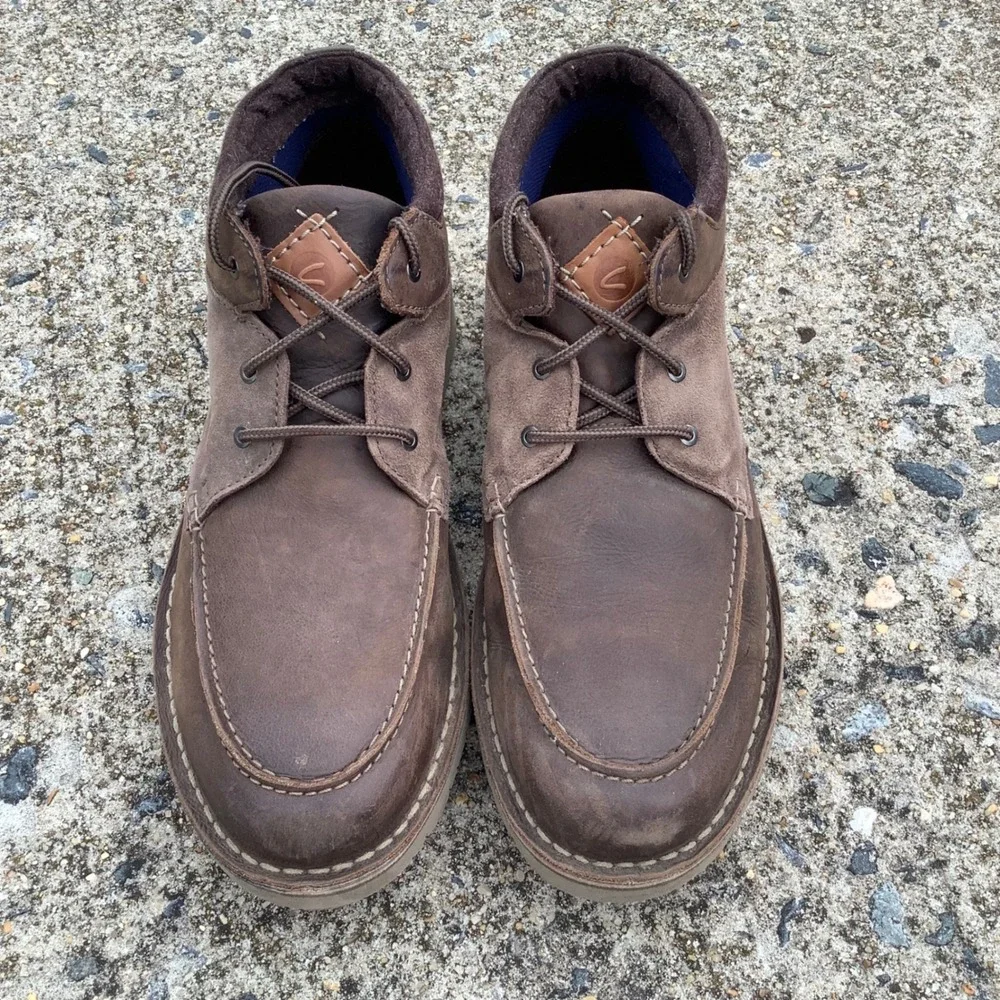 Clarks Collection Mens Brown Leather Suede Chukka Boots 261629357100 Size 11